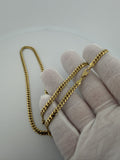 20" 14k Yellow Gold Cuban Link Chain 4mm 23.7g