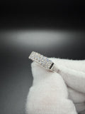 Size 10 Silver 2.1ctw VS/VVS 3 Row Lab Diamond Half Eternity Band 6mm 3.6g