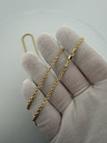 22" 14K Yellow Gold Rope Chain 2.5mm 10.71g