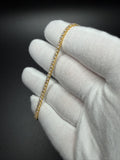 7" Gold over Silver 3ctw VS/VVS Lab Diamond Tennis Bracelet 2.4mm 5.1g