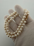 18" 14k Yellow Gold 8mm Freshwater Pearl Necklace 41g