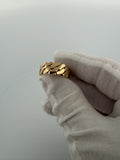 Size 11 14K Yellow Gold Cuban Ring 10mm 11.42g