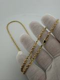 24" 14K Yellow Gold Rope Chain 3mm 18.5g