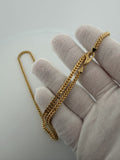 22" 14K Yellow Gold Foxtail Franco 3mm 14.1g