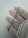 8" 14K Yellow Gold Rope 2.5mm 4.4g