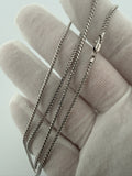 20" 14K White Gold Franco 1.8mm 7.5g