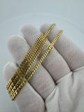 20" 10K Yellow Gold Cuban Chain 3mm 12.13g