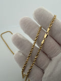 24" 14K Yellow Gold Rope 3mm 19.1g