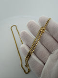 22" 14K Yellow Gold Cuban 3mm 16.08g