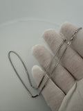 16" 14K White Gold Box Chain 1.5mm 5.82g