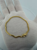 7.5" 14k Yellow Gold Cuban 3mm 5.84g