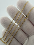 24" 14k Yellow Gold Franco 1mm 4.1g
