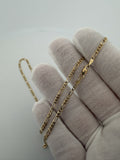 18" 14k Yellow Gold Figaro 2.5mm 4.44g