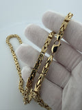22" 14K Yellow Gold Byzantine 5mm 36.4g