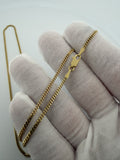 24 inch 2mm Cuban link chain in 14K yellow gold, 8.54g, view 7 - Ott Family Jewelry