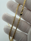 22" 14K Yellow Gold Byzantine 2mm 7.23g