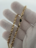 10K 8mm Handmade Solid Rope Chain