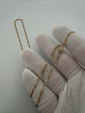 24 inch 2mm Figaro chain in 14K yellow gold, 4.8g, view 7 - Ott Family Jewelry
