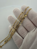 22" 14K Yellow Gold Figaro 2.5mm 5.05g