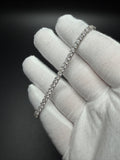 7.5" Silver Moissanite Tennis Bracelet 3mm 9.3g