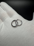 15mm Silver .5ctw VS/VVS Lab Diamond Huggies 1.8g
