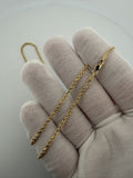 20" 10k Yellow Gold Rope 2.5mm 6.4g