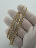 24" 14k Yellow Gold Foxtail Franco 2mm 4.3g