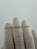 6" 14K Yellow Gold Diamond Cut Figaro Baby ID Bracelet 2.5mm 1.73g