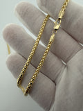 22" 14K Yellow Gold Franco 3mm 29.1g