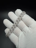 8" 12mm silver moissanite Cuban bracelet, 10.18ctw D VVS1, GRA certified, 41.7g – Ott Family Jewelry (7)
