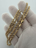 14K 8mm Handmade Solid Rope Chain