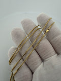 24" 14k Yellow Gold Rounded Box 1.5mm 3.6g