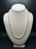 8mm Moissanite Cuban Chain, 13.8ctw D VVS1, GRA Certified, Gold Over 925 Silver, 22" (65.4g)