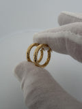 20mm x 3mm 14K Yellow Gold Fancy Hoops 1.8g