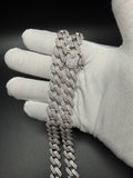 24" 12mm silver moissanite Cuban chain, 31.45ctw D VVS1, 133.6g – Ott Family Jewelry (7)