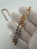 24" 14k Tri-Color Gold Rope 4.5mm 42.85g