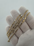 22" 14k Yellow Gold Figaro 3.5mm 7.9g