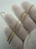 22" 14k Yellow Gold Franco 1mm 3.9g