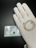 17" 14K Yellow Gold 5.22ctw E-F VS Lab Diamond Tennis EGL Certified – 2mm – 9.56g