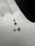 5mm natural ruby stud earrings, 14K yellow gold, 0.5g – Ott Family Jewelry (7)