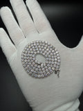 20" Silver 38ctw Moissanite Tennis Chain 4mm 25.6g