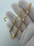 20" 14K Yellow Gold Foxtail Franco 3mm 9.73g
