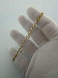 9" 14k Yellow Gold Herme$ Link 2.5mm 6.3g