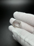 Size 10 Silver 2ctw VS/VVS 3 Row Lab Diamond Ring 5.6g