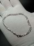 7.5" 14K White Gold Figaro 3mm 2.62g