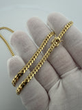 22" 4mm solid 10K yellow gold Cuban link chain, 24.0g – Ott Family Jewelry (7)