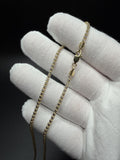 22" 14K Yellow Gold Ice Chain 2.5mm 9.6g