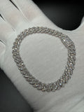 8" Silver 6.5ctw VS/VVS Lab Diamond Cuban Link 8mm 21g