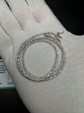 17" 14K White Gold 5.17ctw E-F VS Lab Diamond Tennis EGL Certified – 2mm – 9.69g