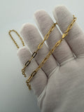 22" 14k Yellow Gold Paperclip 4mm 5.93g
